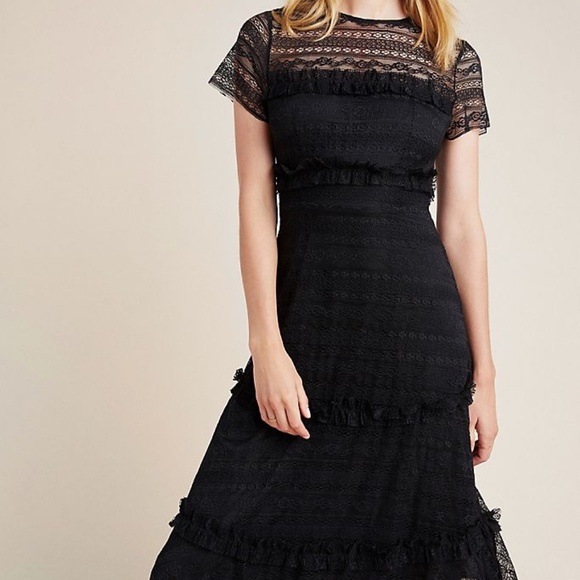 Anthropologie Dresses & Skirts - Anthropologie Vone Dashing Lace Midi Dress NWT